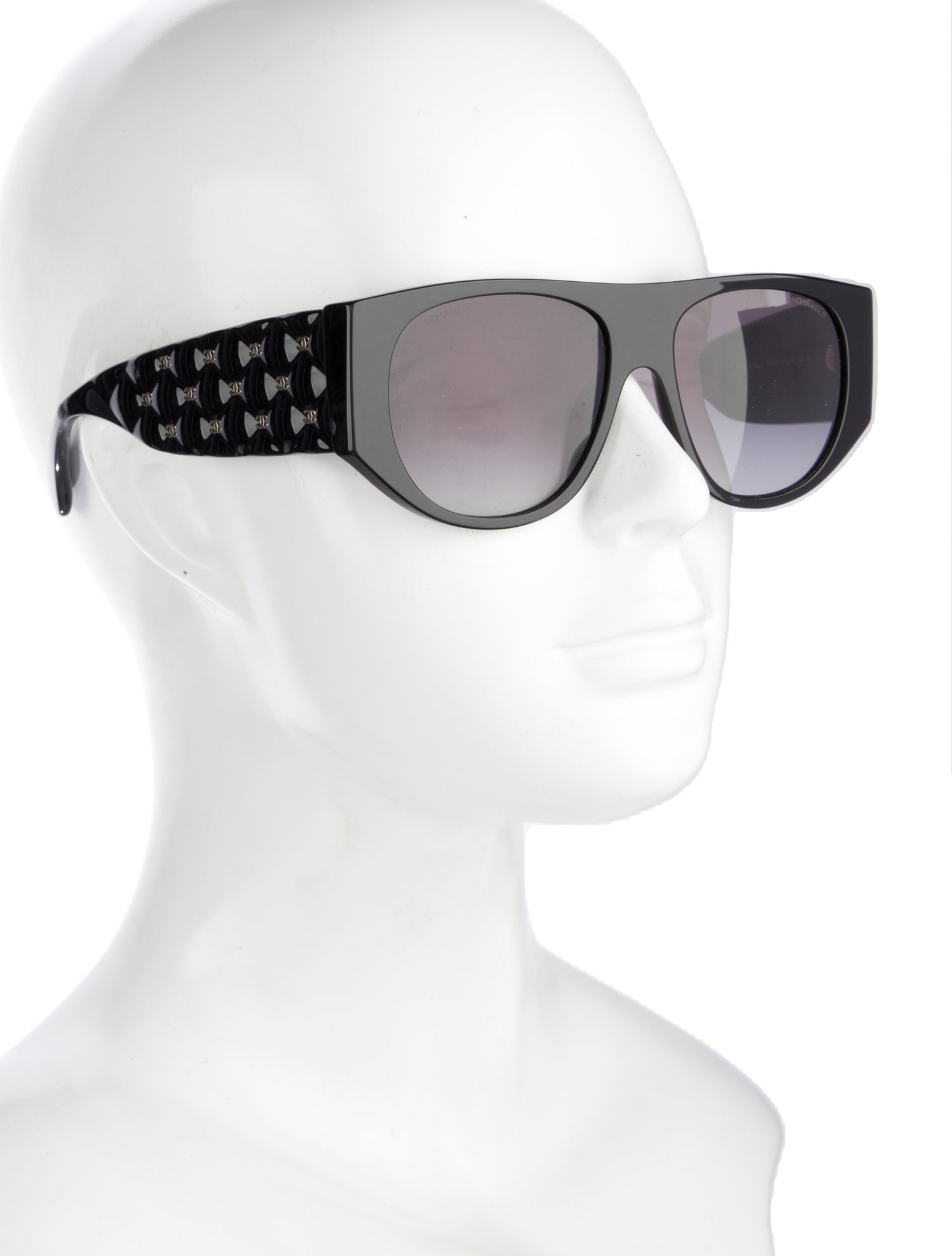 Chanel Interlocking CC Logo Shield Sunglasses